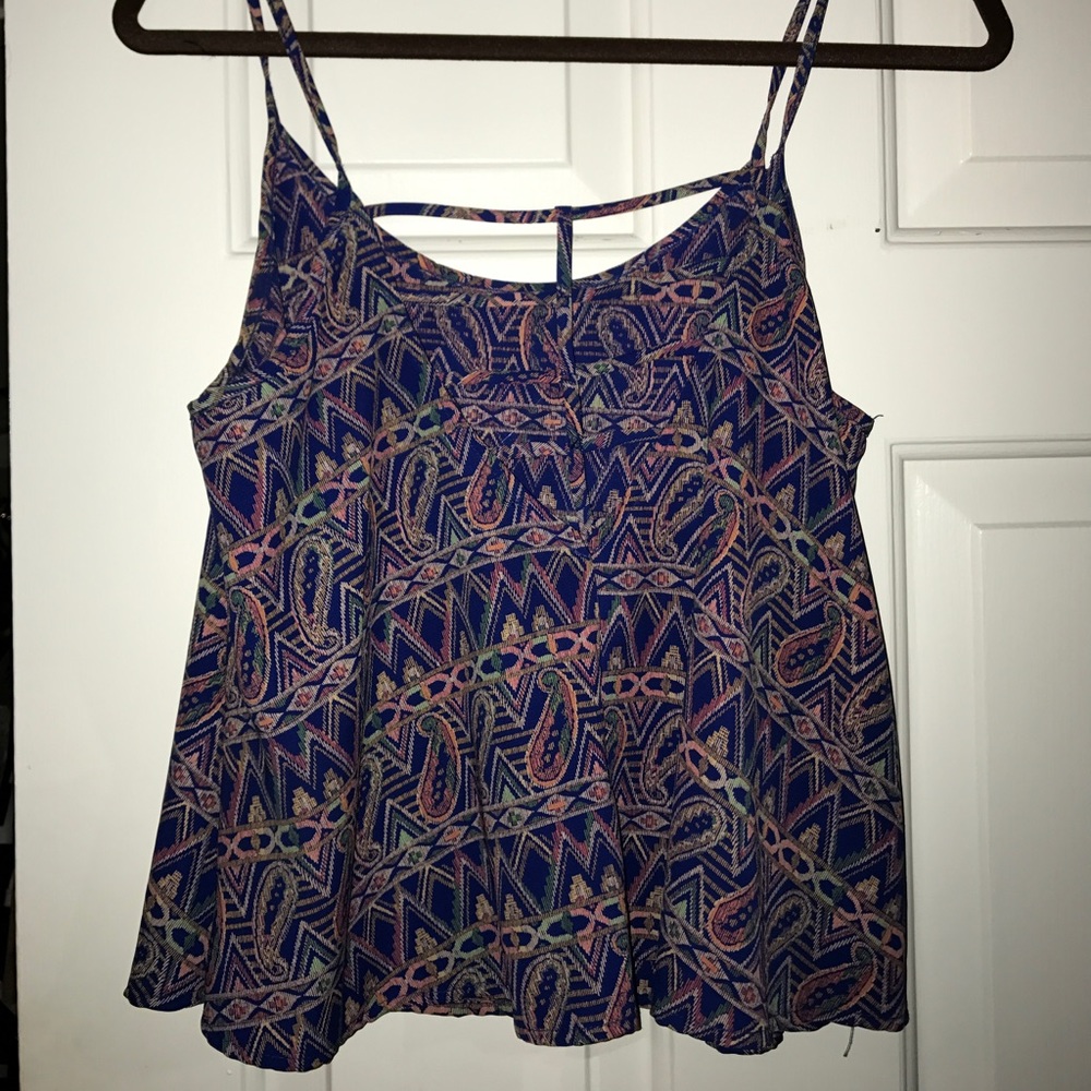 colorful spaghetti strap tank